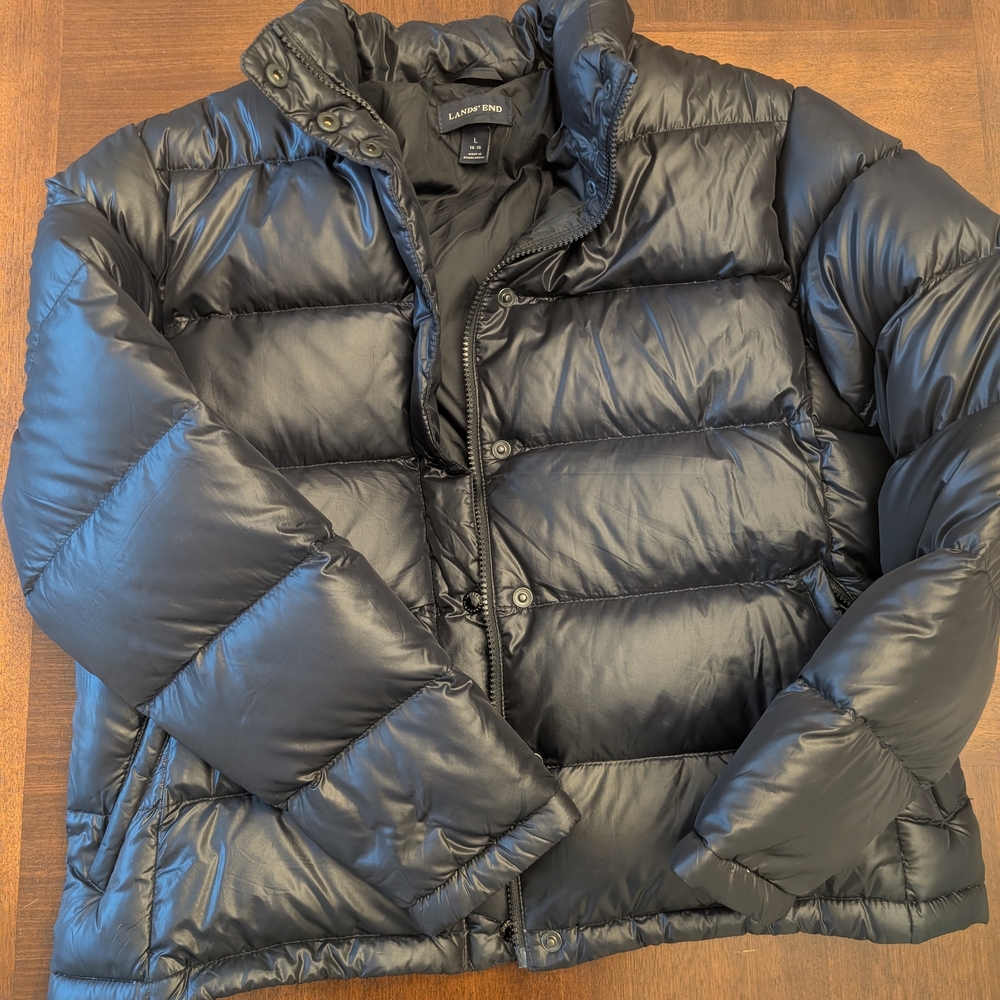Lands' Youth Shiny Quilted Puffer Coat